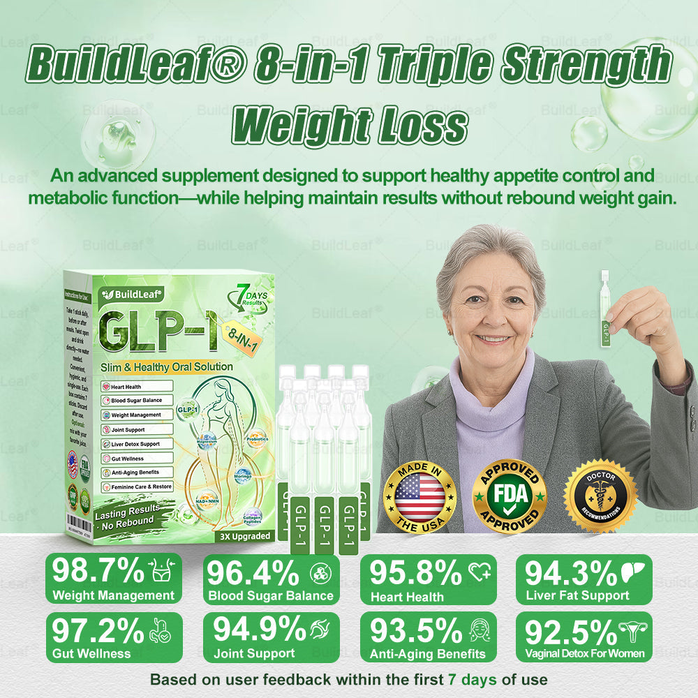 Official Store | BuildLeafยฎ GLP-1 8-in-1 Slim & Healthy Oral Solution (Once a day, results in 7 days), With 100 Billion CFU Active Probiotics โ
Supports weight management, heart health, diabetes, gut & womenโs health, while firming skin & boosting energy.